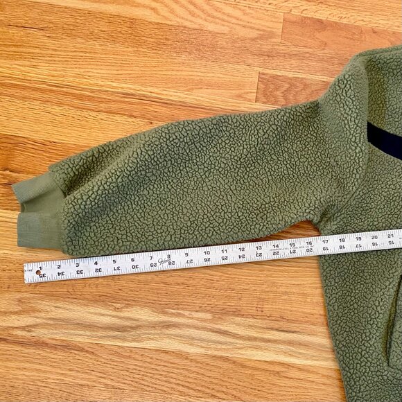 ZYIA ACTIVE Olive Green Flying V Fleece Bomber Jacket XXL Cozy Nubby Texture - Picture 8 of 8